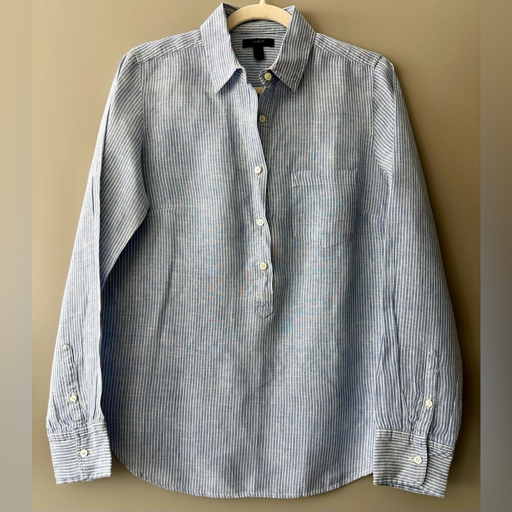 J.Crew Blue Striped Shirt